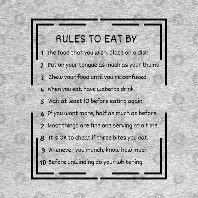 Rules to Eat By/Blk by Say Something